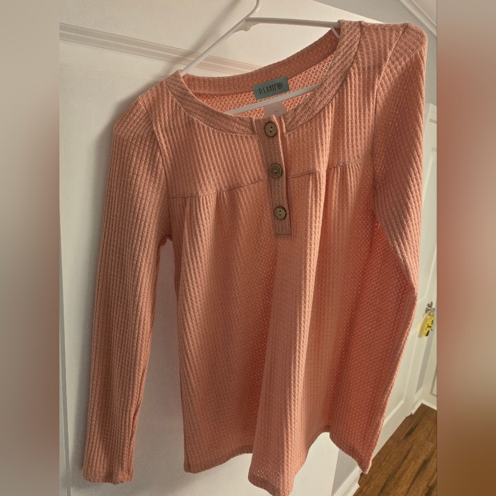 Pink Waffle Top - Picture 2 of 3